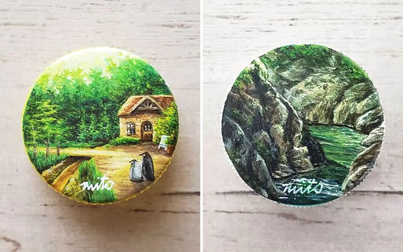 tranh trên nắp chai 5 tranh trên nắp chai 5